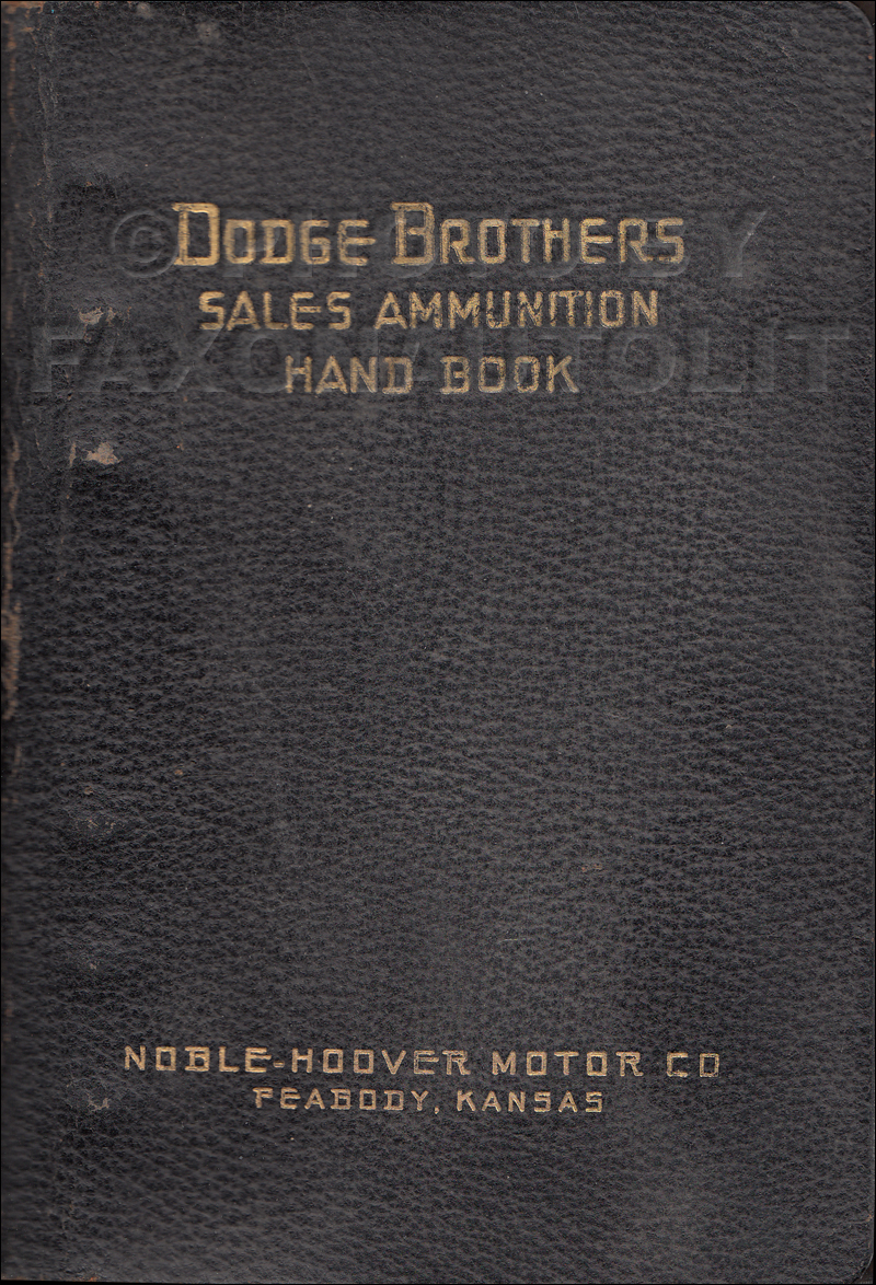 1925 Dodge Data Book Original $249.00