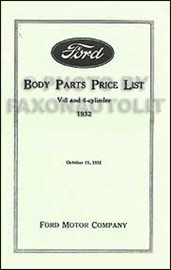 Ford Body Parts >> 1932 Ford Body Parts Book Reprint V8 4 Cyl Model B Car Pickup Truck Ford Body Parts >> 1932 Ford Body Parts Book Reprint V8 4 Cyl Model B Car Pickup Truck