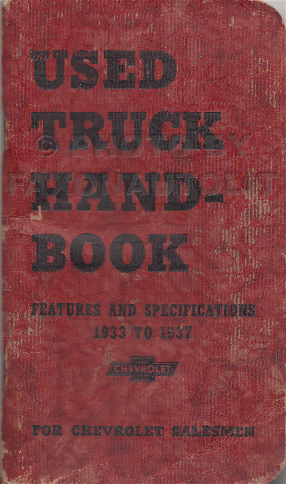 1934 Chevrolet Truck Engineering Features Manual Reprint