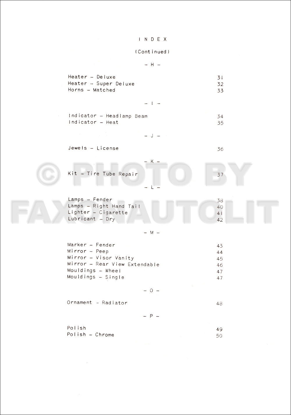 1937 Chevrolet Accessories Data Book Out-of-Print Reprint. click on thumbnail to zoom