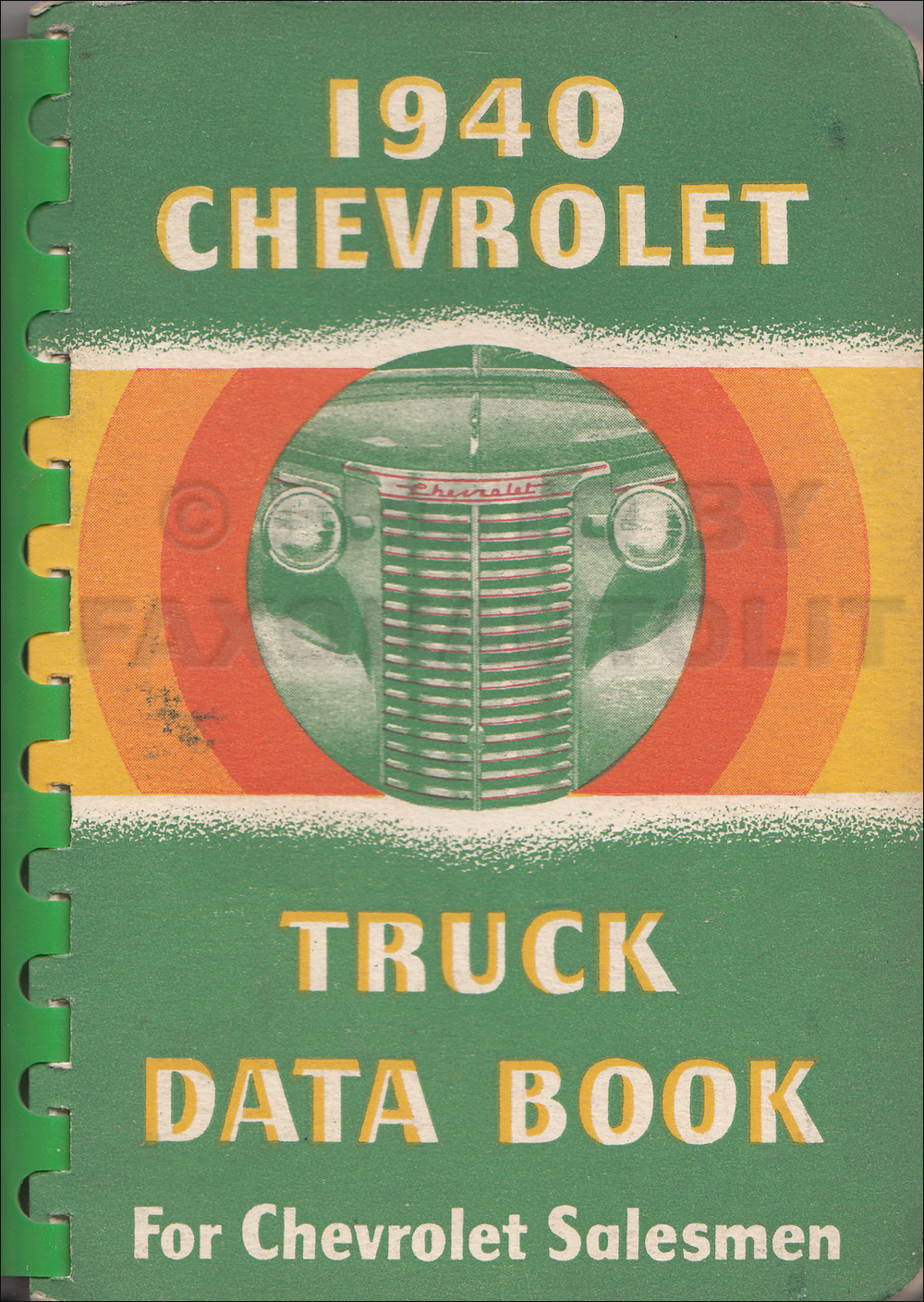 1940 Chevrolet Truck Data Book Original $249.00