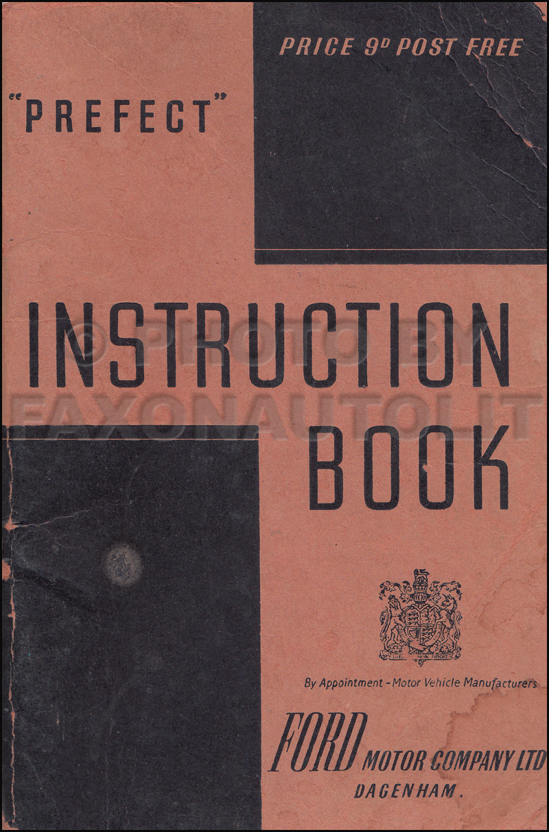 ... Ford Prefect Owner's Manual Original RHD. AutoServ European Car Shop  Manual