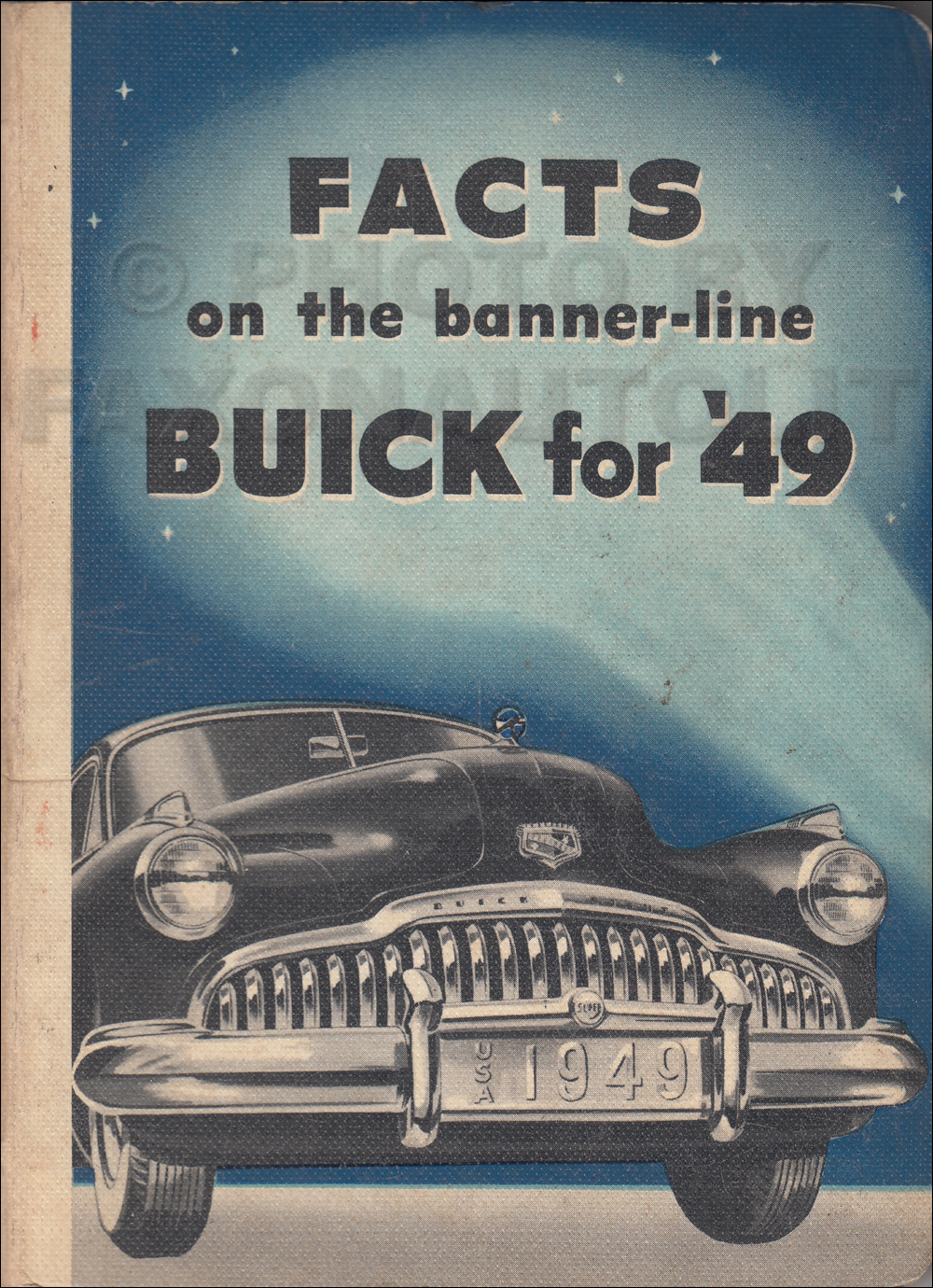 1949 Buick Super and Roadmaster Facts Book Original $199.00