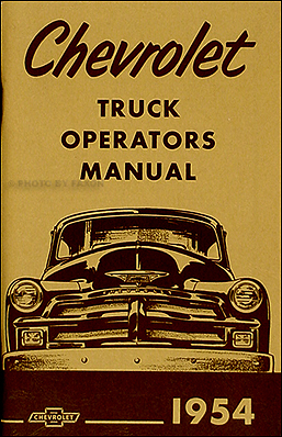 1954 & 1955 1st Series Chevrolet Truck Wiring Diagram Manual Reprint