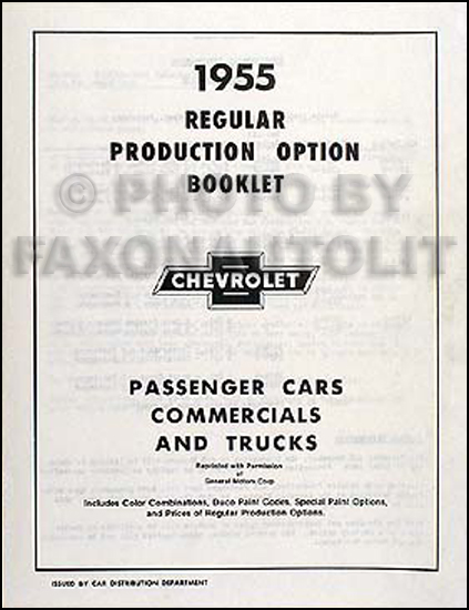 1955 Chevrolet Truck 2nd Series Data Book Original 1955 2nd series chevy truck wiring diagram 