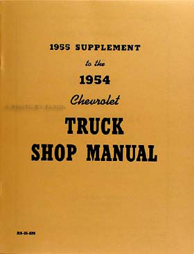 1955 Chevrolet Series I Pickup and Truck Repair Shop Manual Set 2 Service Books
