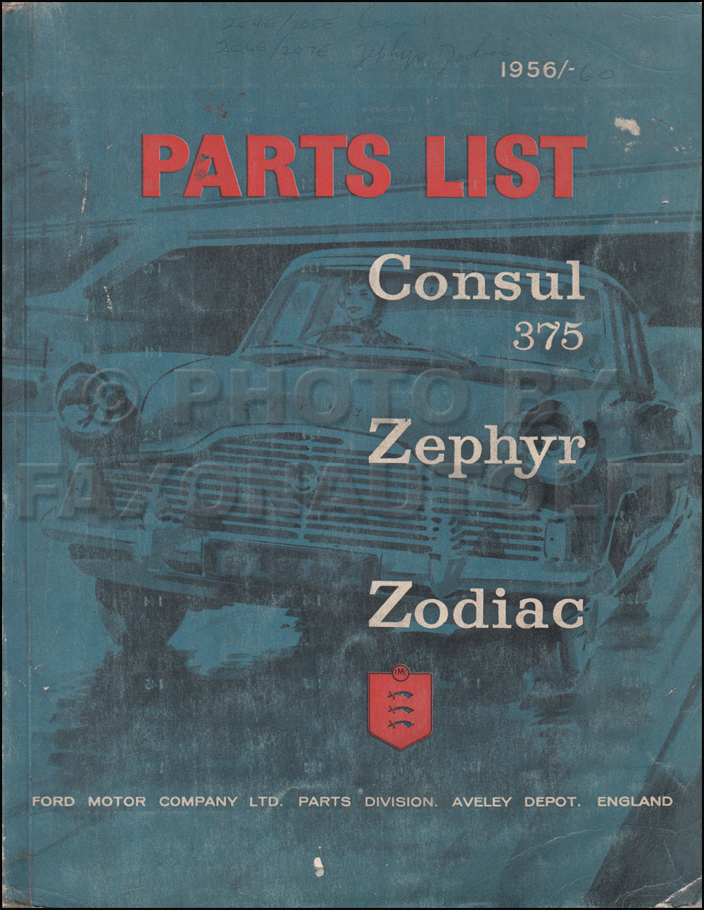 ford company parts on 1956 1962 Ford Parts Catalog Original Consul Zephyr And Zodiac