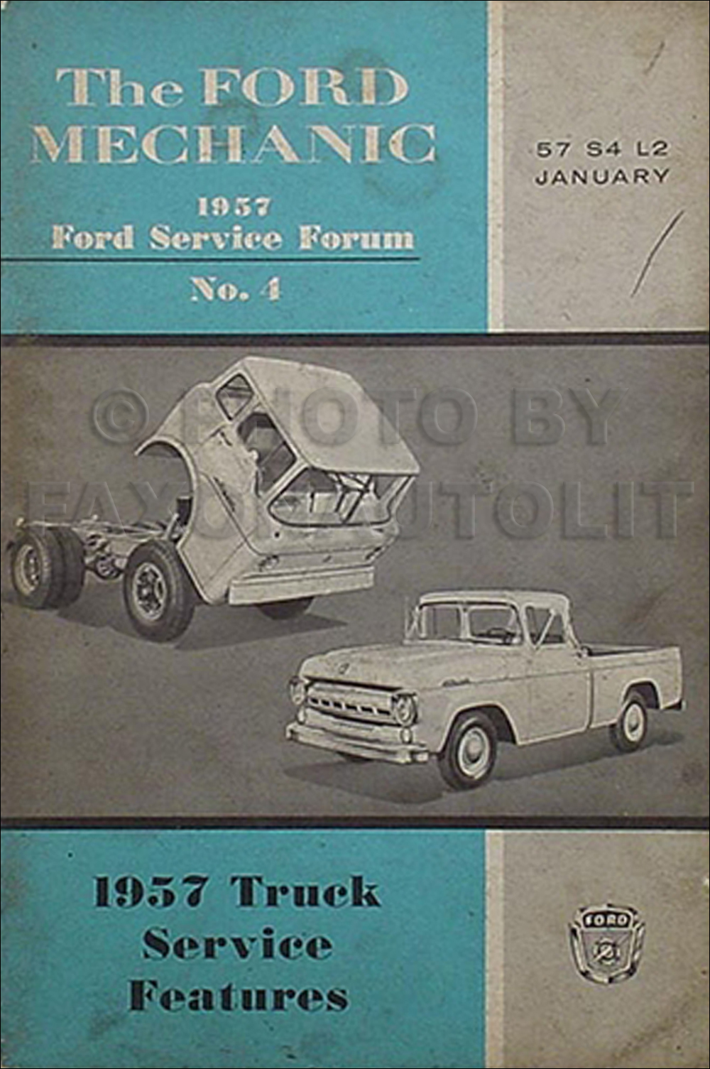 1957 Ford Truck Service Features Training Manual Original