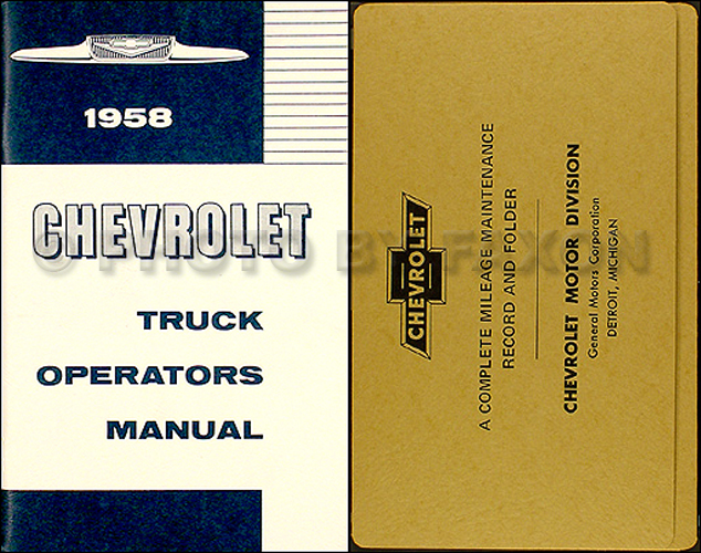 1958 Chevrolet Truck Wiring Diagram Manual Reprint