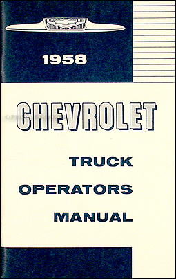 1958 Chevrolet Truck Wiring Diagram Manual Reprint