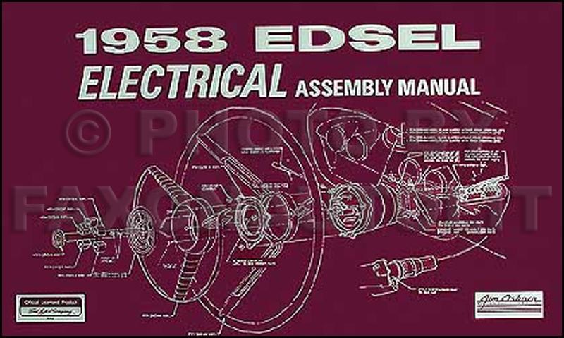 1958 Edsel Repair Shop Manual Original -- All Models 1958 edsel wiring diagram 