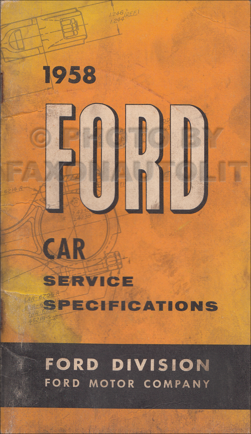 1958 Ford Car And Ranchero Wiring Diagram Manual