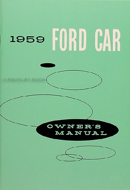 1959 Ford Car and Ranchero Wiring Diagram Manual Reprint