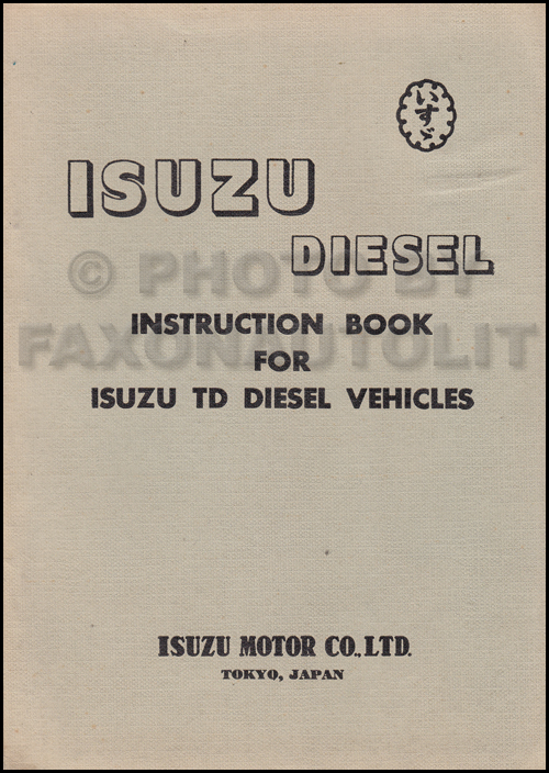 1959-1961 Isuzu Diesel Truck and Bus Owner's Manual Original TX & BX Series