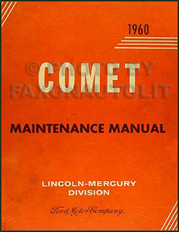 1960-1963 Mercury Comet CD-ROM Repair Shop Manual & Body Parts Book