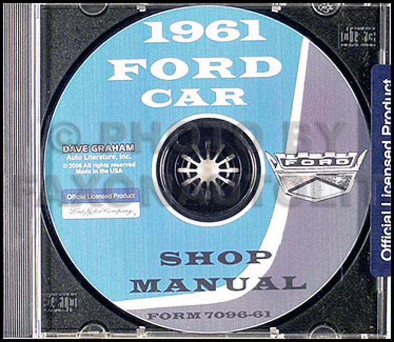 1961 Ford Car Repair Shop Manual Original Galaxie Starliner Sunliner ...