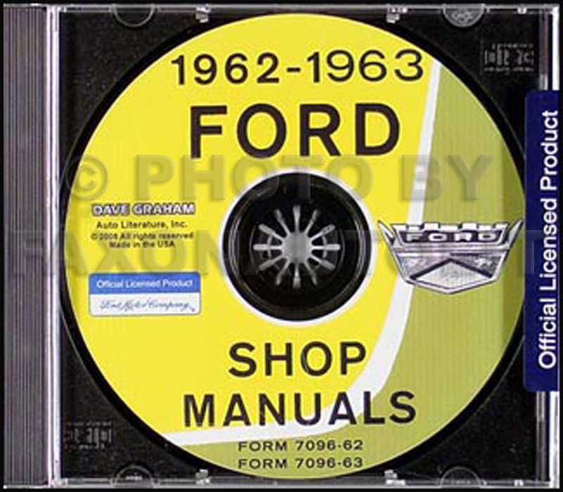 1962 1963 Ford Galaxie CD-ROM Repair Shop Manual & Illustrated Parts Book