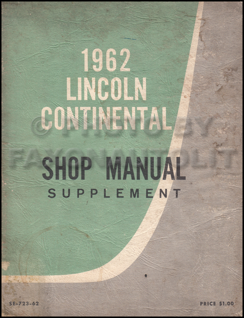 1961 Lincoln Continental Canadian Repair Shop Manual Original