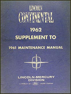 1961-1962-1963 Lincoln Continental CD Repair Shop Manual and Body Parts