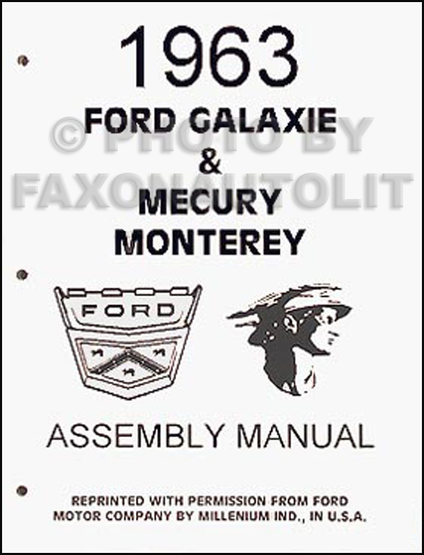 1963 Ford Galaxie Wiring Diagram Manual Reprint