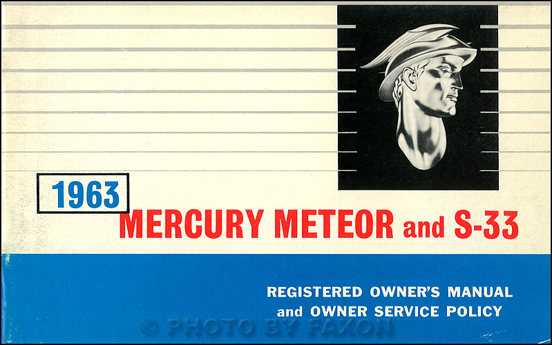 1963 Mercury Meteor Repair Shop Manual Original Supplement