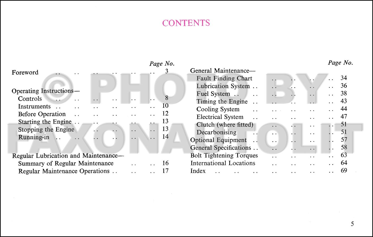 ... Array - 1965 1969 ford 2700 range 4 u0026 6 diesel engine owner u0027s manual original