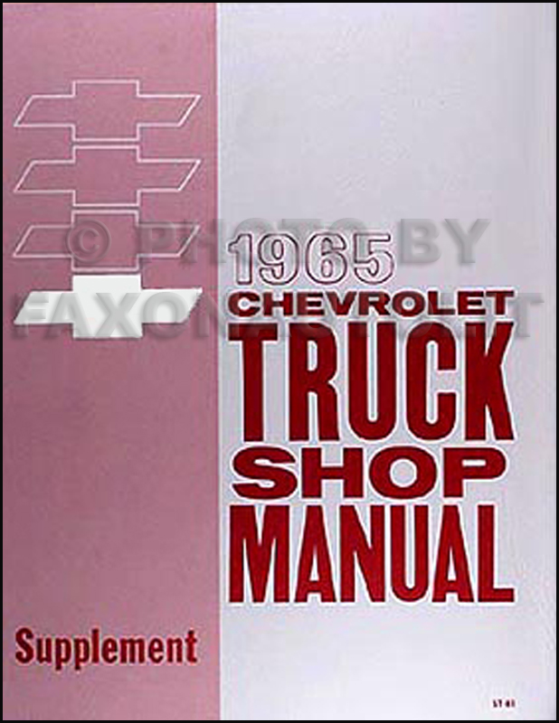 1963 64 65 66 CHEVROLET TRUCK SHOP REPAIR MANUAL ON CD