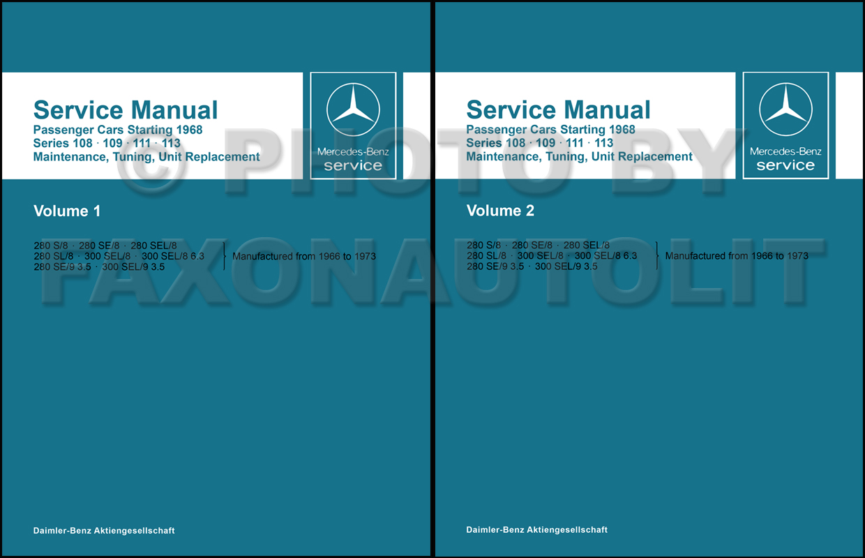 1960 1967 mercedes shop service manual maintenance reprint rh faxonautoliterature com mercedes benz repair manual c class w202 w203 all model mercedes benz ...
