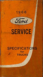 1966 Ford F-100 thru F-750 Truck Wiring Diagram Manual Reprint