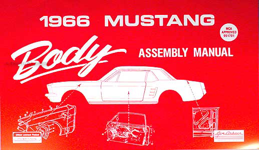 1966 Ford Mustang Exploded View Parts Illustration Manual Reprint