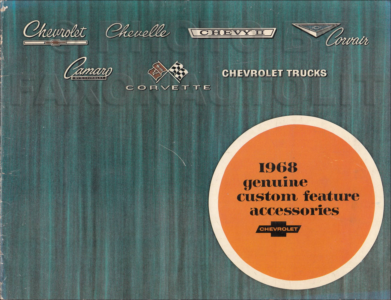 1968 CHEVELLE//SS CUSTOM FEATURE ACCESSORIES BROCHURE