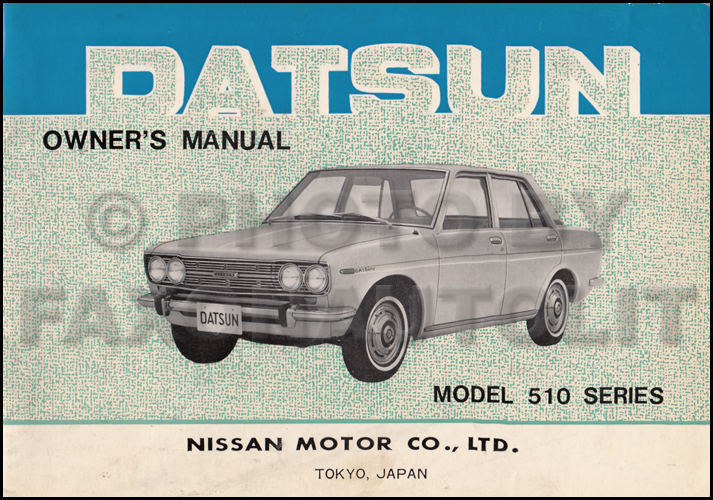 1968-1969 Datsun 510 Repair Shop Manual Reprint, useful for 1968-1973