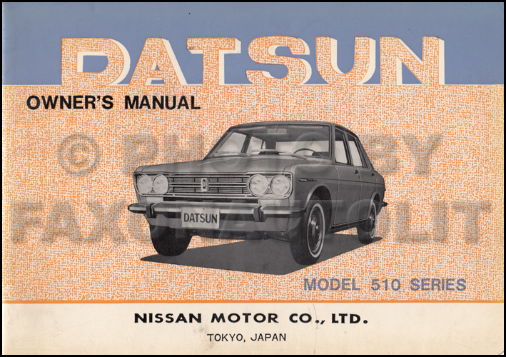 1968-1969 Datsun 510 Repair Shop Manual Reprint, useful for 1968-1973