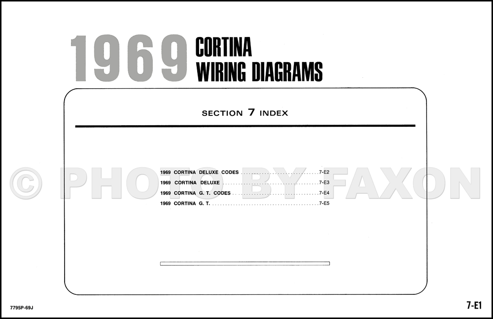 1969 Ford Cortina Wiring Diagram Original