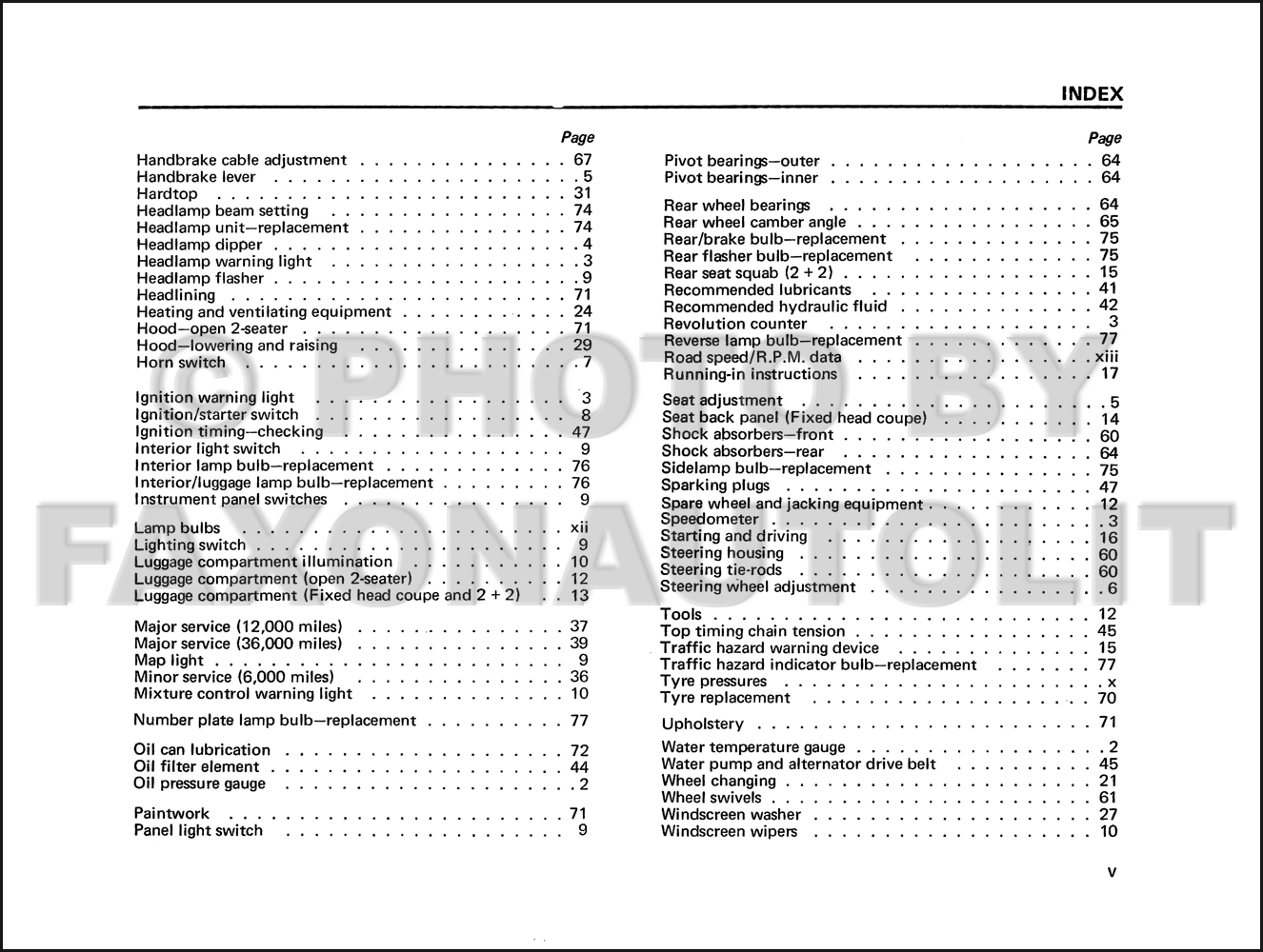 1970-1971 Jaguar XK-E Owner's Manual Original