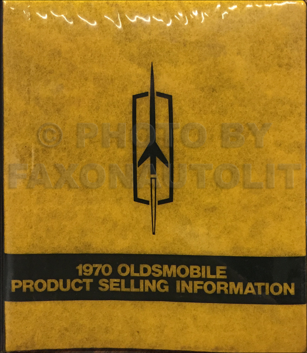 1970 Oldsmobile Data Book Original $299.00