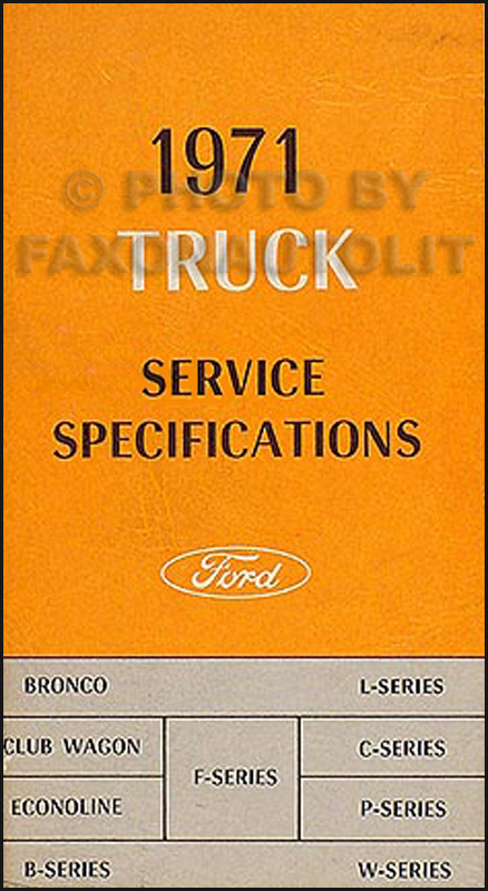 1971 Ford Pickup and Truck Wiring Diagram Original F100 F250 F350 F500