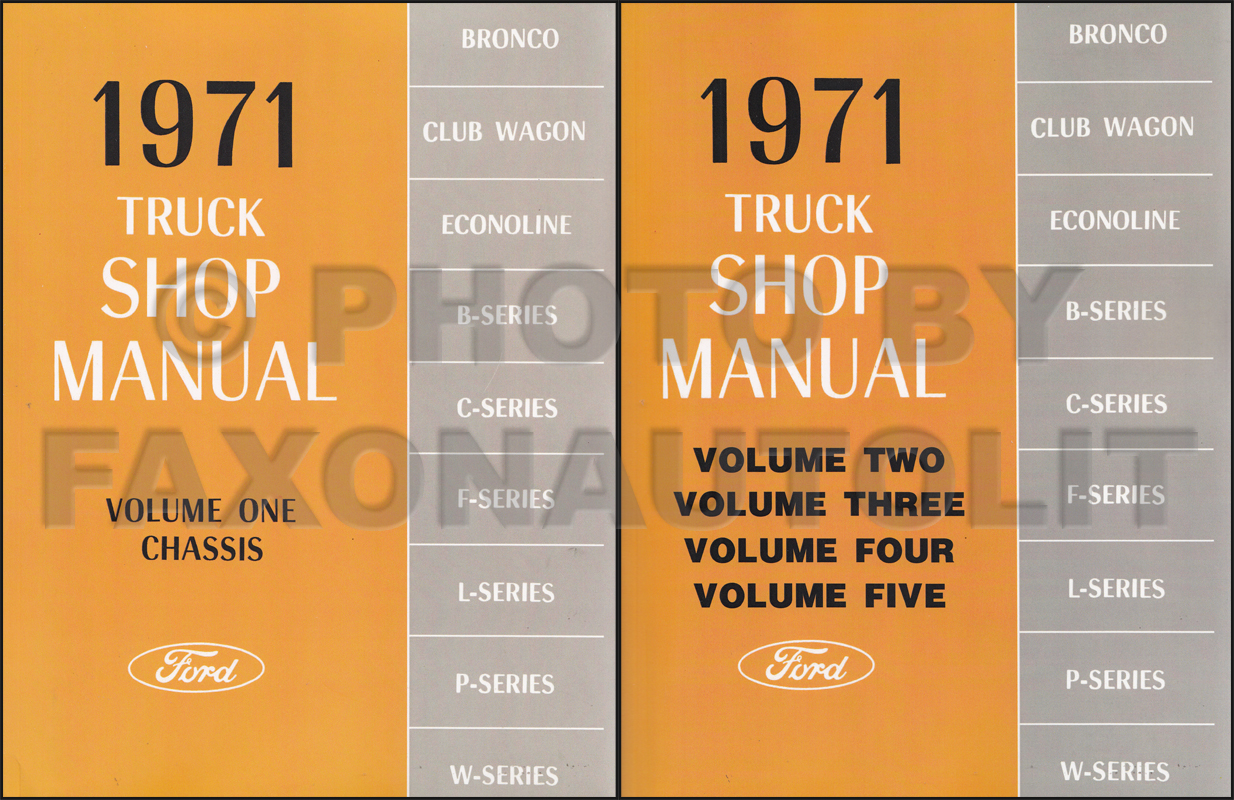 1971 Ford Pickup and Truck Wiring Diagram Original F100 F250 F350 F500