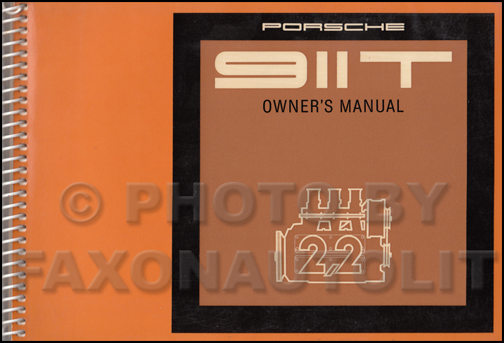 1971 Porsche 911 T Owner's Manual Original USA