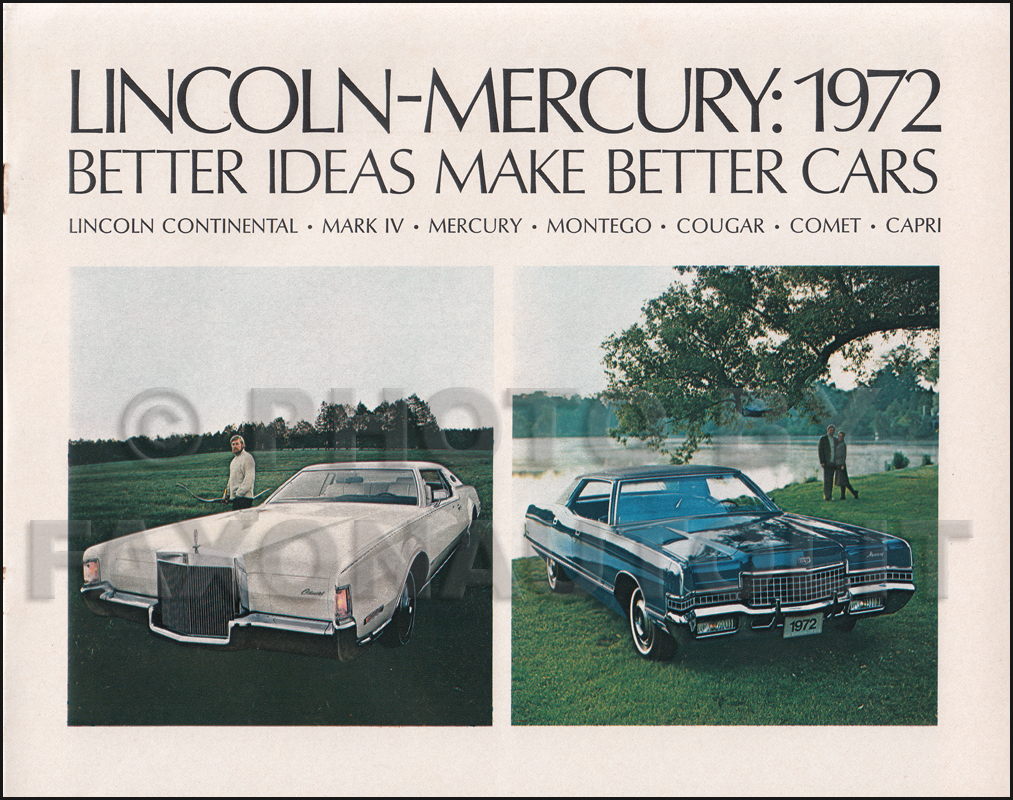1972 lincoln mark iv continental mercury sales brochure original 1972 lincoln mark iv continental