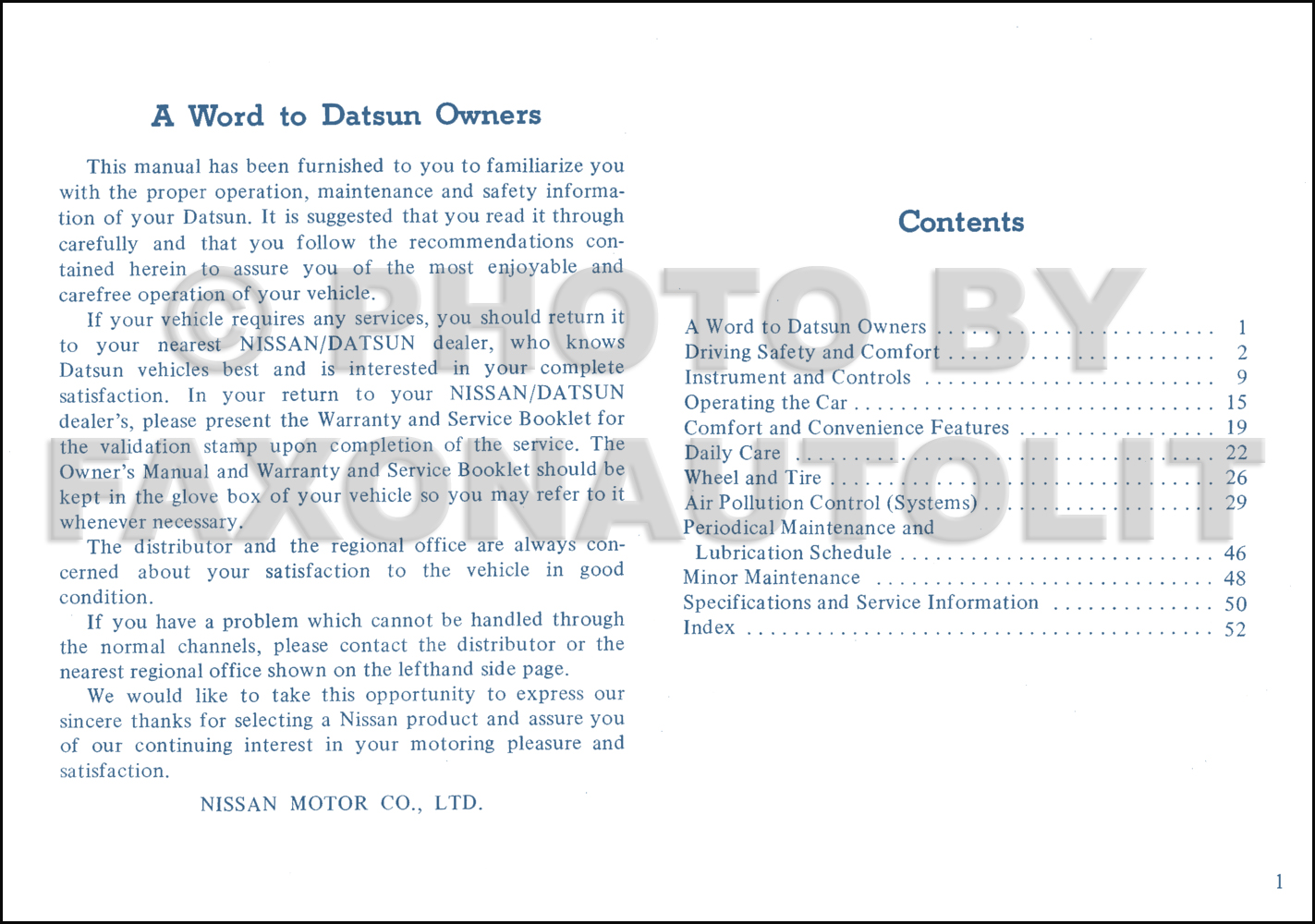 1981 Datsun 280ZX Repair Manual Original. click on thumbnail to zoom