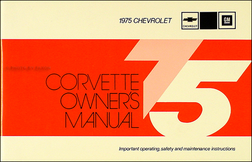 1975 Corvette Wiring Diagram Manual Reprint