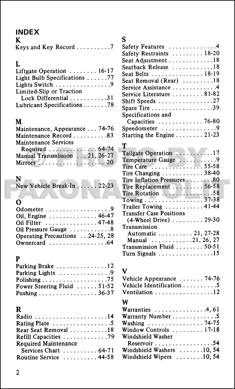 1975 Ford Bronco Owner's Manual Reprint