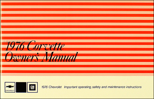 1976 Corvette Wiring Diagram Manual Reprint
