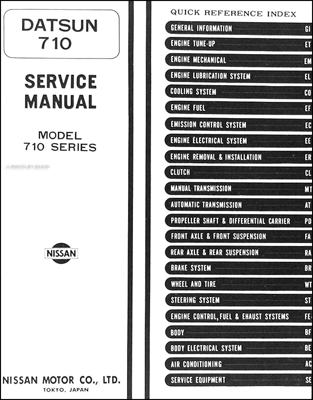 1977 Datsun 710 Repair Shop Manual Original