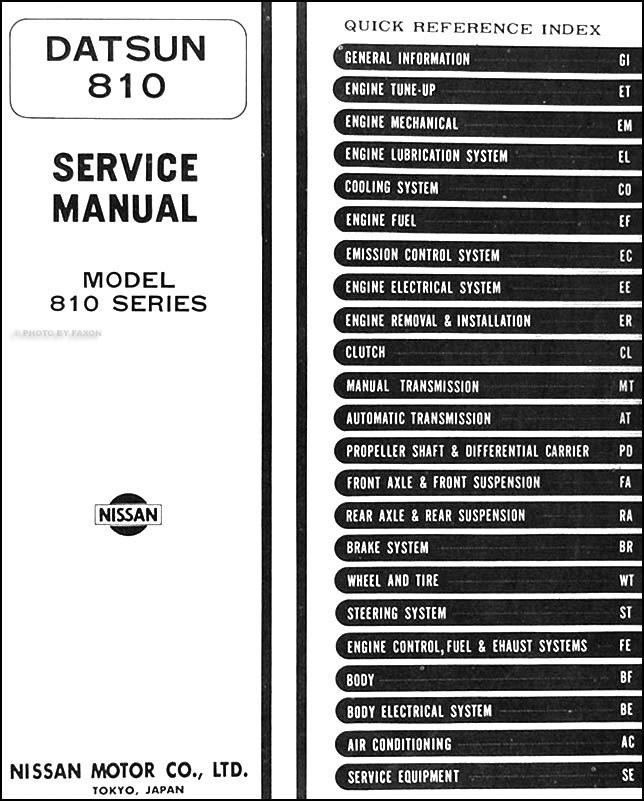 1977 Datsun 810 Repair Shop Manual Original