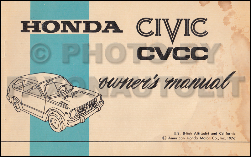 Honda Owners Manual >> 1977 Honda Civic Cvcc Owner S Manual Original For California And High Altitude Honda Owners Manual >> 1977 Honda Civic Cvcc Owner S Manual Original For California And High Altitude