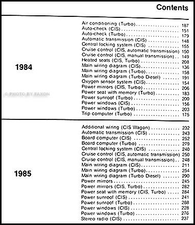 1978-1985 Audi 5000 Wiring Diagram Manual Original
