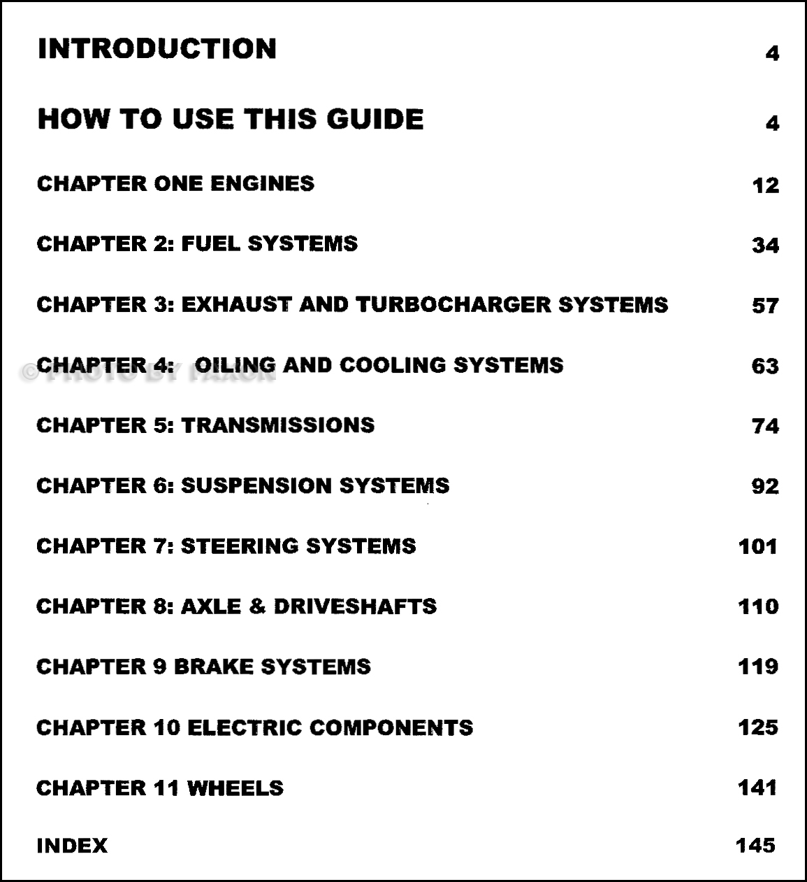 1979-1993 Ford Mustang Parts Interchange Manual. Table of Contents Page
