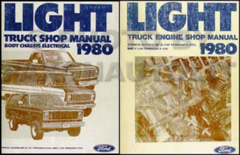 1980 Ford Truck Repair Shop Manual Econoline Van F100 F150 F350 Bronco Set